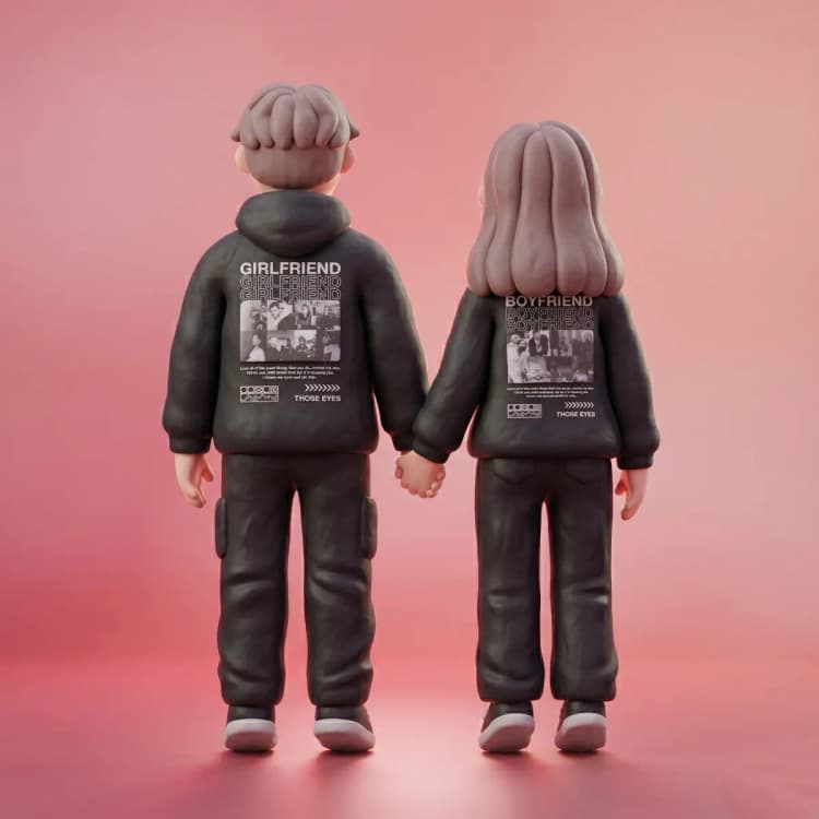 წყვილის ჰუდები girlfriend&boyfriend