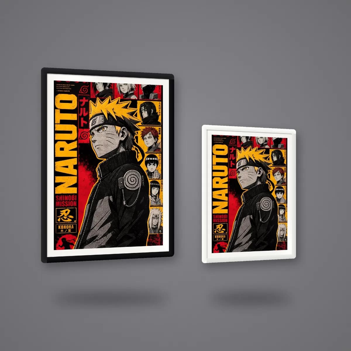 Naruto Anime Poster in Frame, Style 5
