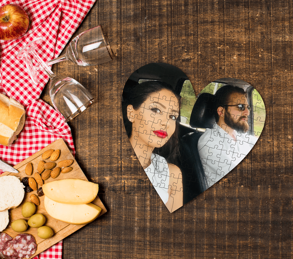 93 დეტალიანი გულის ფორმის ფაზლი - უნიკალური საჩუქარი 1 საჩუქარი პერსონალური უნიკალური საჩუქარი