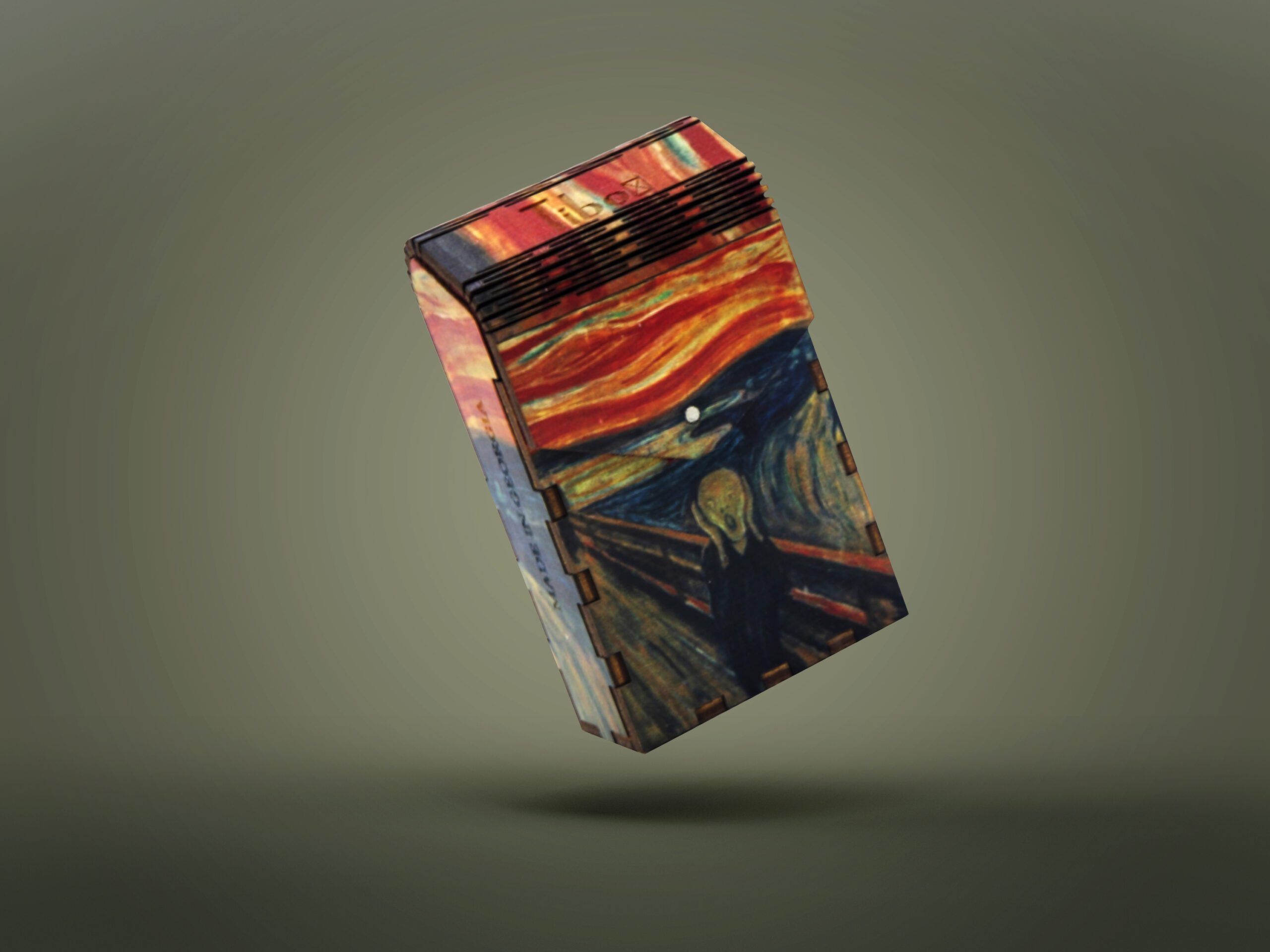 თამბაქოს კოლოფი - ედვარდ მუნკი ,,კივილი'' 1 საჩუქარი პერსონალური საჩუქრები ქალისთვის