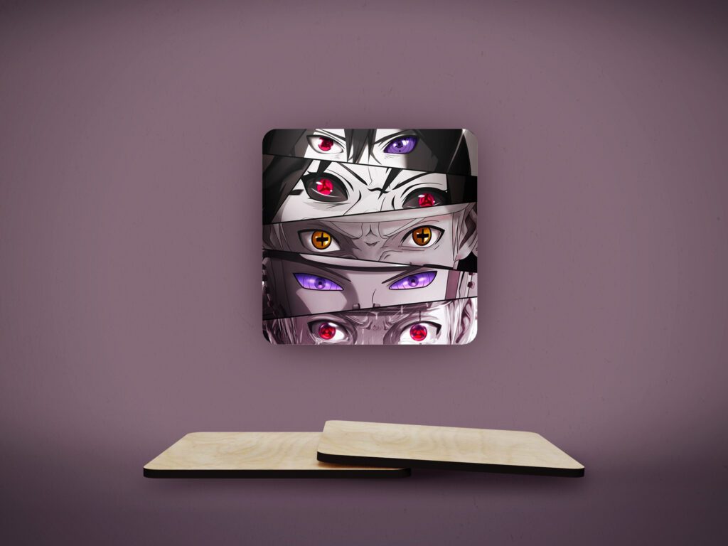 ჭიქის დასადები ხის - ნარუტო | შარინგანი 2 საჩუქარი პერსონალური შარინგანი